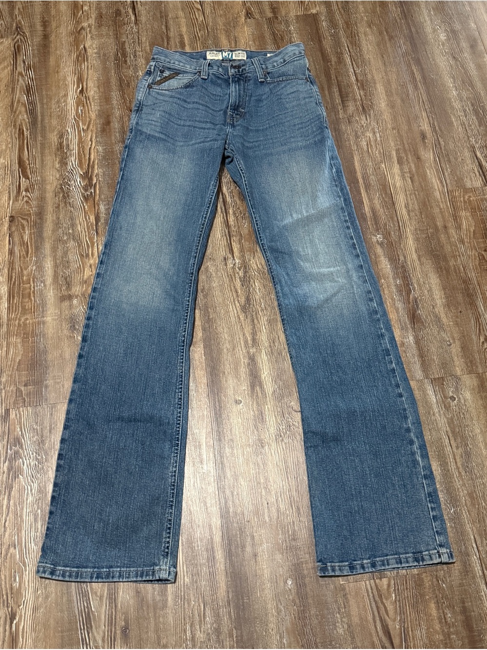 Ariat M7 Slim Fit Bootcut Jeans Women's 28 Straight Legacy Drifter Loop Lock Den
